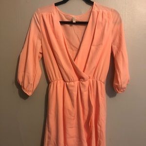 Peach Cross Top Dress